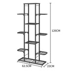 Zstar Support de Plante d'Intérieur et d'Extérieur, Étagère Métallique Étages pour Plantes, Jardinière de Patio Peu Encombrante pour la Décoration Intérieure, Organisation Générale