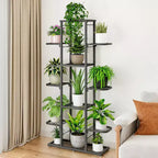 Zstar Support de Plante d'Intérieur et d'Extérieur, Étagère Métallique Étages pour Plantes, Jardinière de Patio Peu Encombrante pour la Décoration Intérieure, Organisation Générale