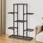 Zstar Support de Plante d'Intérieur et d'Extérieur, Étagère Métallique Étages pour Plantes, Jardinière de Patio Peu Encombrante pour la Décoration Intérieure, Organisation Générale
