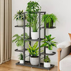 Zstar Support de Plante d'Intérieur et d'Extérieur, Étagère Métallique Étages pour Plantes, Jardinière de Patio Peu Encombrante pour la Décoration Intérieure, Organisation Générale