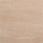 Table basse ronde tambour Royal Hampton de 35 po avec base à 3 pieds, en bois de manguier sablé