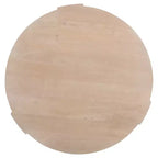 Table basse ronde tambour Royal Hampton de 35 po avec base à 3 pieds, en bois de manguier sablé