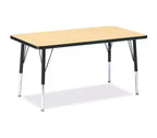Jonti-Craft Berries Height Maple Top Black Edge Rectangle Table (24 x 36)