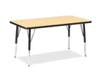 Table rectangulaire Jonti-Craft Berries avec plateau érable et bordure noire (24 x 36)