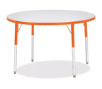 Jonti-Craft Berries Adult Height Color Edge Round Table 42 x 42 in Orange