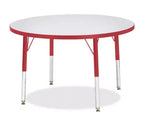 Jonti-Craft Berries Elementary Height Color Edge Round Table (36 x 36) in Red