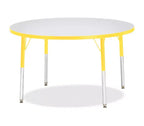 Jonti-Craft Berries Elementary Height Color Edge Round Table 42 x 42 in Yellow