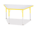 Table trapézoïdale pour adulte Jonti-Craft Berries en stratifié gris (24 x 48) en jaune