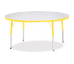 Jonti-Craft Berries Elementary Height Color Edge Round Table 48 x 48 in Yellow