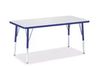 Table rectangulaire Jonti-Craft Berries de hauteur élémentaire, couleur bleue, bordure (24 x 48)