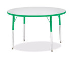 Table ronde à bords colorés Jonti-Craft Berries, hauteur adulte, 42 x 42 pouces, vert