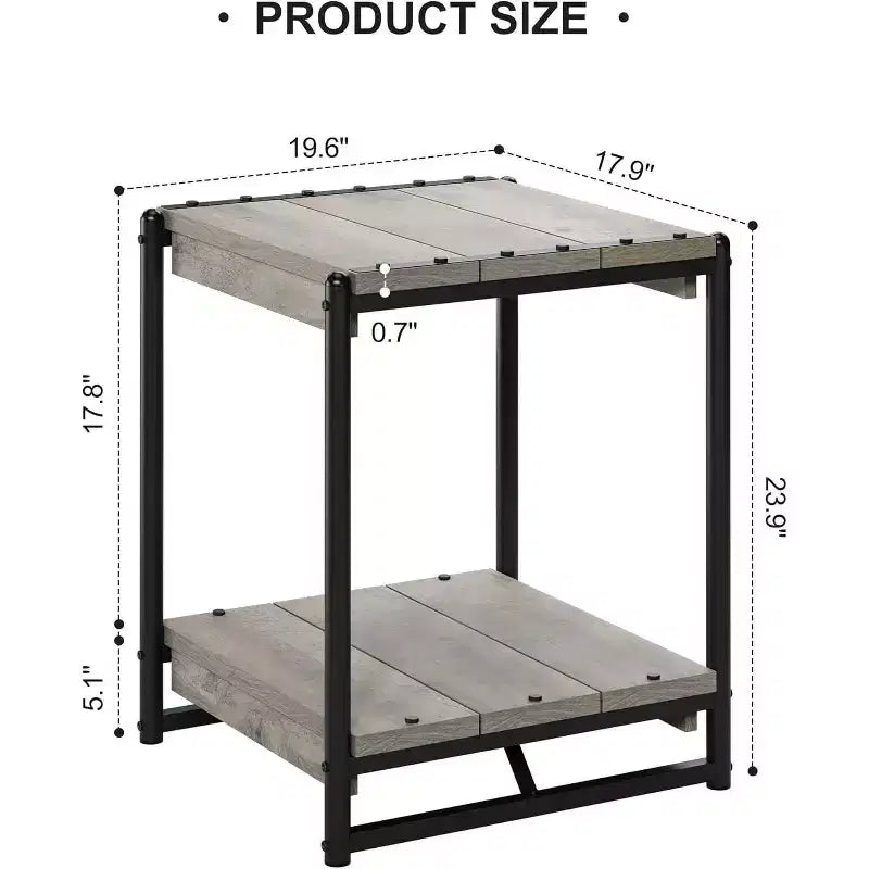 Table d'appoint pivotante Acekool 360° avec station de charge, 3 niveaux de rangement, roulettes verrouillables et sac latéral – Table de chevet/d'appoint mobile pour salon et chambre