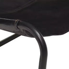 vidaXL Chaise relaxante en cuir véritable noir, fer thermolaqué