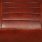 VidaXL Fauteuil de salon de style industriel - Siège en cuir marron, rembourrage en mousse confortable, design robuste, cadre en acier solide