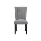 HomeRoots Chaise de bar hauteur comptoir, 26, grise et noire, en bois et tissu