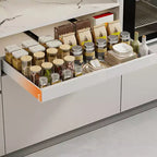 Organisateur coulissant fixe pour armoire, Tiroirs coulissants pour armoires, Rangement coulissant sous évier pour la cuisine
