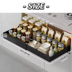 Organisateur coulissant fixe pour armoire, Tiroirs coulissants pour armoires, Rangement coulissant sous évier pour la cuisine