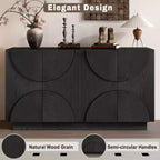 Meuble de rangement moderne Okak avec 4 portes et étagère réglable, buffet en bois avec grand espace de rangement pour salon, salle à manger, cuisine