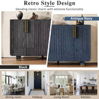 Meuble de rangement moderne Okak avec 4 portes et étagère réglable, buffet en bois avec grand espace de rangement pour salon, salle à manger, cuisine