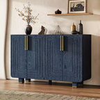 Meuble de rangement moderne Okak avec 4 portes et étagère réglable, buffet en bois avec grand espace de rangement pour salon, salle à manger, cuisine