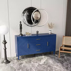 Commode minimaliste Okak à 8 tiroirs, armoire de rangement moderne sans poignée, organiseur large pour chambre parentale, chambre d'enfant ou entrée