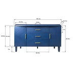 Commode minimaliste Okak à 8 tiroirs, armoire de rangement moderne sans poignée, organiseur large pour chambre parentale, chambre d'enfant ou entrée