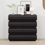 Commode minimaliste Okak à 8 tiroirs, armoire de rangement moderne sans poignée, organiseur large pour chambre parentale, chambre d'enfant ou entrée
