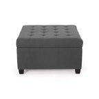Banc ottoman de rangement carré Okak Exquisite, table basse, repose-pieds rembourré capitonné pour canapé, salon, chambre, entrée