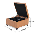Banc ottoman de rangement carré Okak Exquisite, table basse, repose-pieds rembourré capitonné pour canapé, salon, chambre, entrée