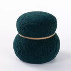 Okak Mignon Banc Ottoman Tabouret Bonhomme de Neige avec Coussin en Peluche Repose-Pieds pour Canapé, Salon, Entrée, Chambre à Coucher, Pied de Lit