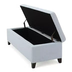 Banc ottoman de rangement moderne Okak avec pieds en bois de bouleau, tabouret de rangement rembourré doux pour salon, entrée, chambre, bout de lit