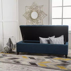 Banc ottoman de rangement moderne Okak avec pieds en bois de bouleau, tabouret de rangement rembourré doux pour salon, entrée, chambre, bout de lit