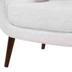 Okak Chaise d'appoint élégante, fauteuil de lecture pour salon avec coussin moelleux, fauteuil Prince Mid-Century avec pieds en bois massif pour bureau et chambre