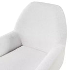 Okak Chaise d'appoint élégante, fauteuil de lecture pour salon avec coussin moelleux, fauteuil Prince Mid-Century avec pieds en bois massif pour bureau et chambre