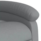 vidaXL Fauteuil inclinable de massage en tissu gris clair - Inclinaison manuelle, chaise longue vibrante pour maison/salon avec USB, accoudoir confortable, poche latérale - Gris