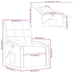 vidaXL Fauteuil inclinable de massage en tissu gris clair - Inclinaison manuelle, chaise longue vibrante pour maison/salon avec USB, accoudoir confortable, poche latérale - Gris