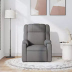 vidaXL Fauteuil inclinable de massage pour salon, 6 points de vibration réglables, tissu gris foncé