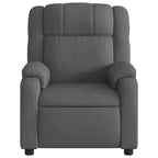 vidaXL Fauteuil inclinable de massage pour salon, 6 points de vibration réglables, tissu gris foncé