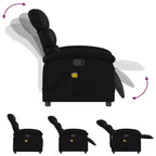 vidaXL Fauteuil de massage inclinable noir en similicuir, métal, bois d'ingénierie Simple