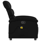vidaXL Fauteuil de massage inclinable noir en similicuir, métal, bois d'ingénierie Simple