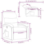 vidaXL Fauteuil de massage inclinable noir en similicuir, métal, bois d'ingénierie Simple