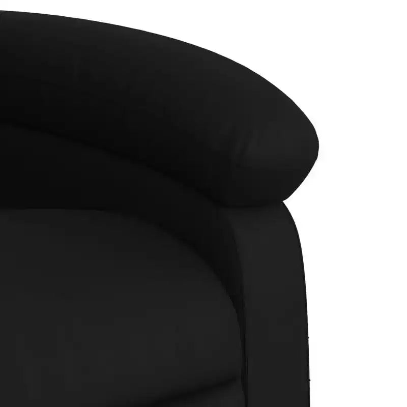 vidaXL Fauteuil de massage inclinable noir en similicuir, métal, bois d'ingénierie Simple