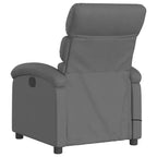 vidaXL Fauteuil inclinable de massage en tissu gris foncé - Fauteuil de relaxation manuel réglable avec vibration, poche latérale, rembourrage épais