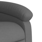 vidaXL Fauteuil inclinable de massage en tissu gris foncé - Fauteuil de relaxation manuel réglable avec vibration, poche latérale, rembourrage épais