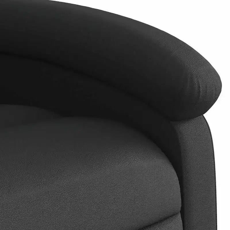 vidaXL Fauteuil inclinable électrique noir en cuir avec massage et inclinaison manuelle, fauteuil rembourré en mousse confortable pour personnes âgées