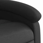 vidaXL Fauteuil inclinable électrique noir en cuir avec massage et inclinaison manuelle, fauteuil rembourré en mousse confortable pour personnes âgées