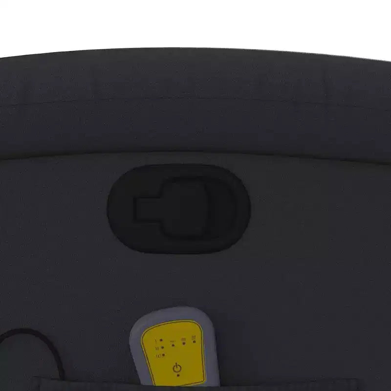 vidaXL Fauteuil inclinable électrique noir en cuir avec massage et inclinaison manuelle, fauteuil rembourré en mousse confortable pour personnes âgées