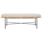 Emric Bench - BCH5201 - Creme/Black - Safavieh