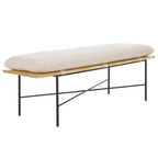 Emric Bench - BCH5201 - Crème/Noir - Safavieh
