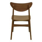 Christopher Knight Home Reed Chaises de salle à manger modernes du milieu du siècle en bois d'hévéa et similicuir (lot de 2)